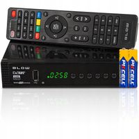 TUNER DEKODER DVB-T2 TV NAZIEMNEJ H.265 HEVC FULL HD USB HDMI BATERIE PILOT