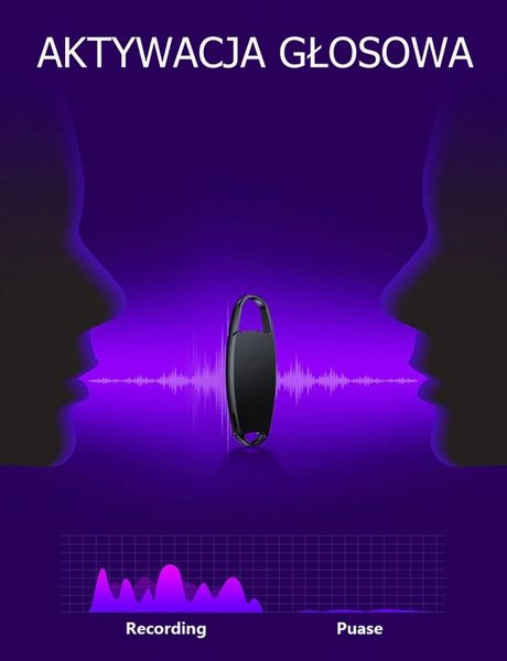 MINI DYKTAFON PENDRIVE URUCHAMIANY NA GŁOS 32GB HQ zdjęcie 11