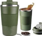 Kubek termiczny na kawę 510ML napój butelka termos  C61_Zielony