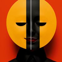 Plakat 90x90cm Dwie Twarze Rzeczywistości