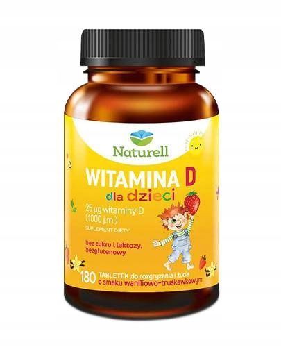 Naturell Witamina D dla dzieci 180 tabletek zdjęcie 1