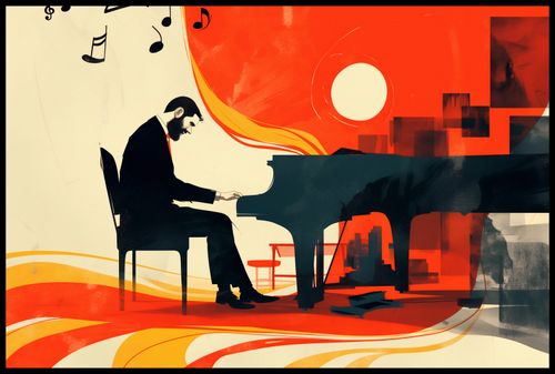Plakat 91,5x61cm Pianista na Arena.pl