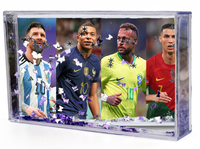 Akwarium - Ramka wodna 3D - Messi, Ronaldo, Neymar, Mbappe