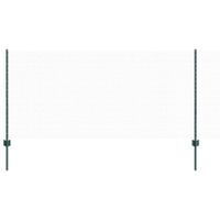 Ogrodzenie z słupkami Zielony 1 x 50 m Stal