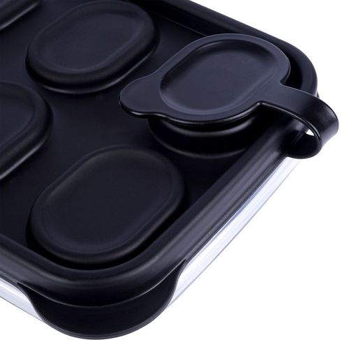 Foremka Silikonowa Forma na Lód Kostki Lodu do Mrożenia Kostek z Pokrywką na Arena.pl