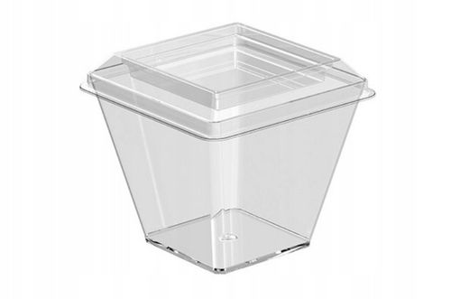 Pojemnik pucharek z wieczkiem na deserki monoporcja 200ml 50szt do deserów na Arena.pl