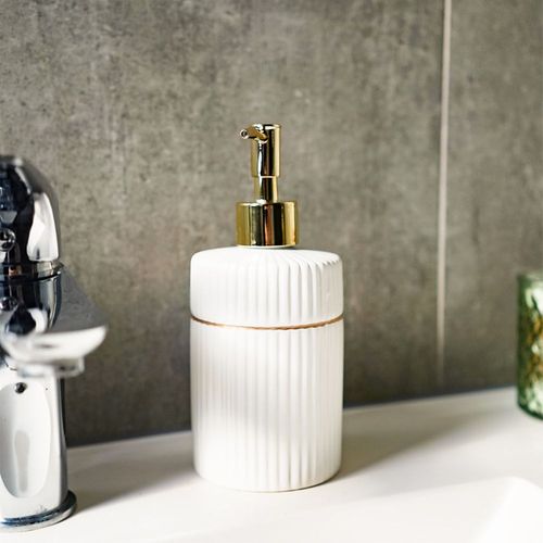 Dozownik do mydła ceramiczny biały 400 ml na Arena.pl