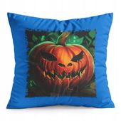PODUSZKA NIEBIESKA PREZENT - HALLOWEEN