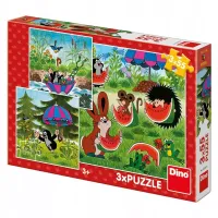 Puzzle Dino Krecik 165 elementów Puzzle Krecik 3 x 55 elementy