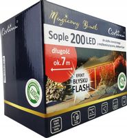 LAMPKI SOPLE 200 LED zewnętrzne EFEKT FLASH BŁYSK