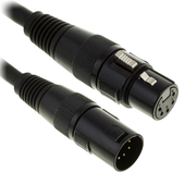Kabel przewód DMX do świateł oświetlenia XLR XLR 5 m 110 Ohm 5 pin Czarny
