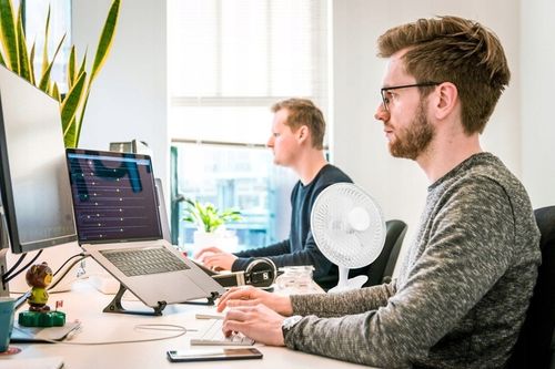 WENTYLATOR WIATRAK BIURKOWY KLIPS STOJAK REGULACJA 2 TRYBY 25W CICHY ZESTAW na Arena.pl