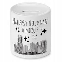 Skarbonka Dla Weterynarza Najlepszy W Mieście Z Nadrukiem Ze Zdjęciem