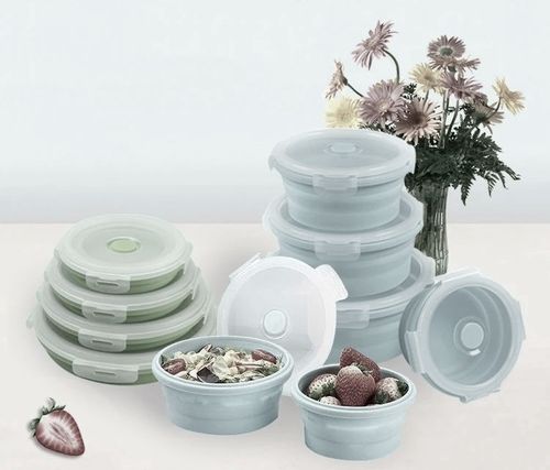 Zestaw pojemników na żywność Pojemnik silikonowy Lunch Box 4 różne na Arena.pl