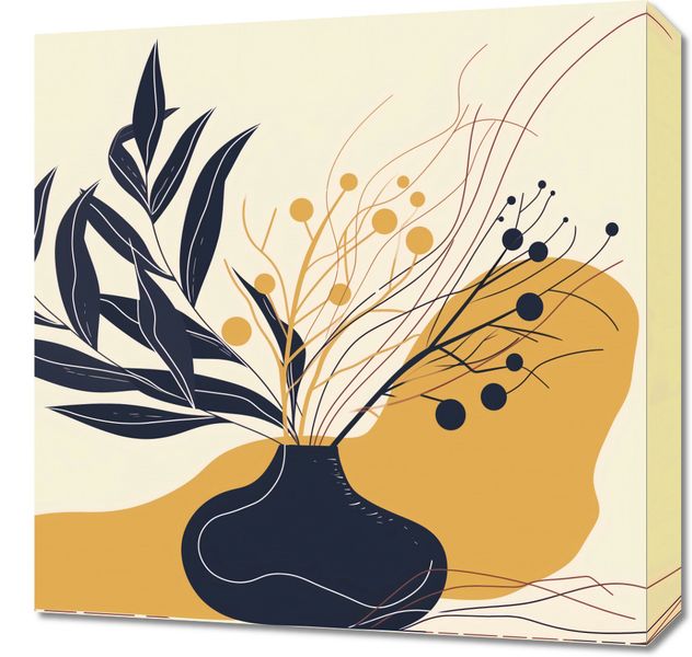Obraz 50x50cm Spokój Ciemnych Liści zdjęcie 1