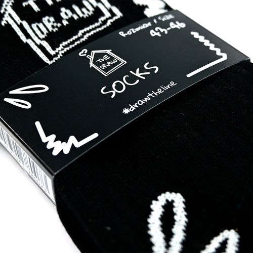 Skarpety długie Draw The Line Czarne 39/42 The Draw House na Arena.pl