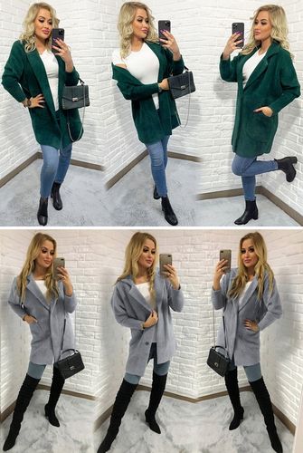 Sweter ALPAKI kurtka WEŁNA MODNE KOLORY oversize na Arena.pl