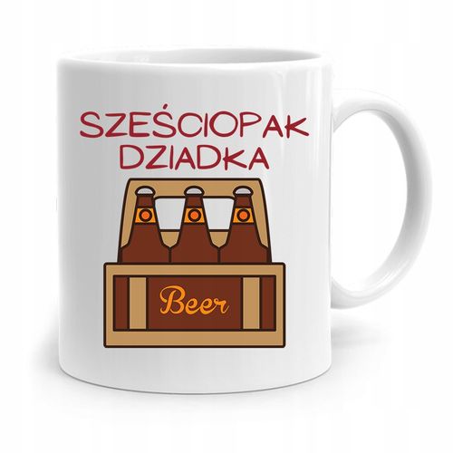 Kubek Prezent Na Dzień Dziadka Sześciopak Dziadka Z Nadrukiem Ze Zdjęciem na Arena.pl