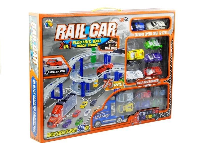 Zestaw Tor 2 w 1 Tir + 8 Autek 75 Elementow 500 c zdjęcie 6