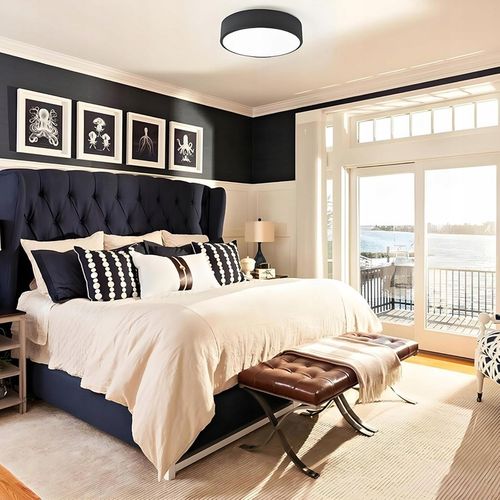 LAMPA SUFITOWA PLAFON OKRĄGŁY LED 30 X 5 CM CZARNY Z PILOTEM na Arena.pl