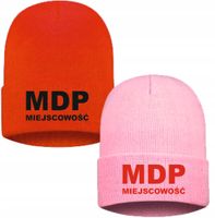 Czapka zimowa strażacka STRAŻ POŻARNA MDP twój haft napis tekst