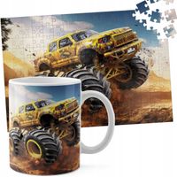 ZESTAW KUBEK + PUZZLE 110EL - AUTO MONSTER TRUCK