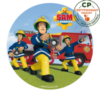 Opłatek na tort Strażak Sam