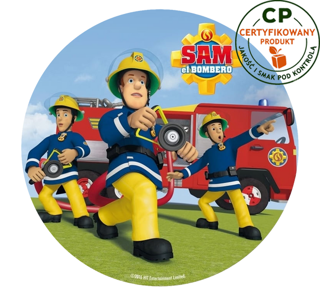 Opłatek na tort Strażak Sam zdjęcie 1