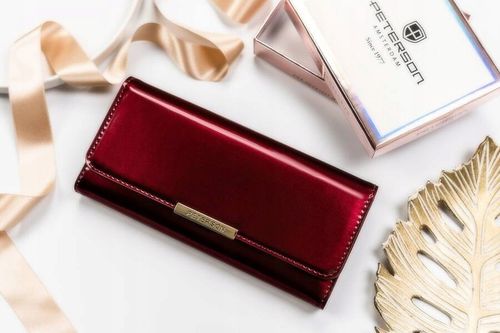 Portfel Peterson damski duży w kwiaty na suwak z ochroną kart RFID pojemny na Arena.pl