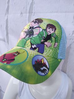 Regulowana czapka na lato dla dzieci Ben10 zielona