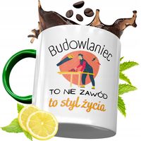 Kubek Zielony Dla Budowlańca Na Urodziny Prezent Z Nadrukiem Ze Zdjęciem