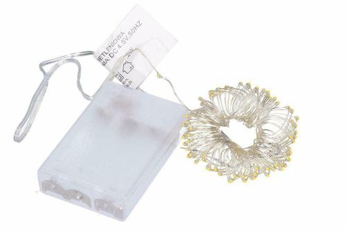 LAMPKI DRUCIK 80 LED MIKRO GIRLANDA BIAŁY ZIMNY AA na Arena.pl