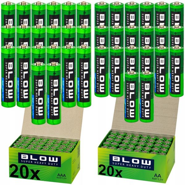 40x BATERIA = 20x AA + 20x AAA PALUSZKI ZESTAW zdjęcie 1
