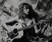 Plakat 50x40cm Młoda Gitarzystka