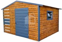 SCHOWEK - DOMEK OGRODOWY 3m x 3m + Wiata drzwi drewnopodobny ID213