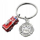 Breloczek dla Strażaka Wóz Strażacki Fire Dept Wóz Bojowy PSP OSP Symbol