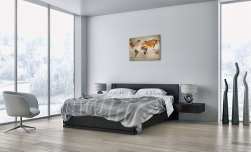 Obraz Na Płótnie - Mapa Kontynent - 70X50 Cm - Aa70X50-2783 na Arena.pl