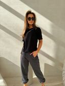 Bluzka La Manuel SLOWLY czarny Uni lamanuel t-shirt