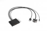 Sitecom CN-352 przejściówka VGA HDMI + USB 2.0 + 3.5 mm Czarny