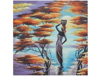 50X50CM AFRYKAŃSKA DZIEWCZYNA KOSZEM OBRAZ