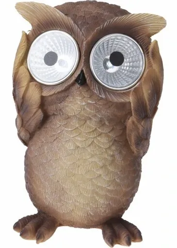 Dekoracja Do Ogrodu na Balkon SOWA Ptak Solarna zdjęcie 1