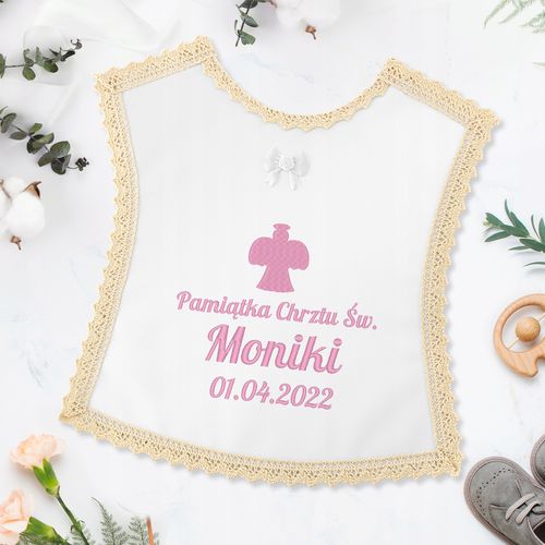 SZATKA DO CHRZTU Z HAFTEM IMIĘ DATA i PUDEŁKO na Arena.pl