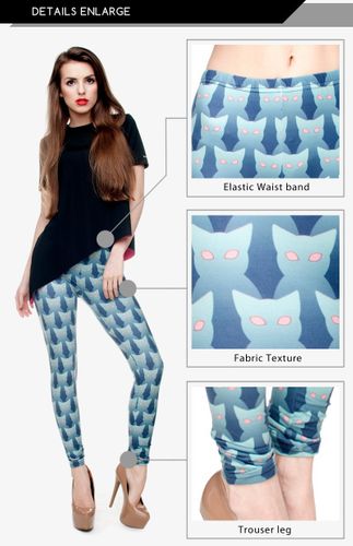 LEGGINSY TURQUOISE CATS na Arena.pl