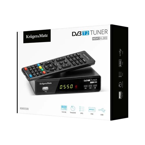 Tuner Dvb-T2 Krugermatz H.265 Hevc Dekoder Km0550 na Arena.pl