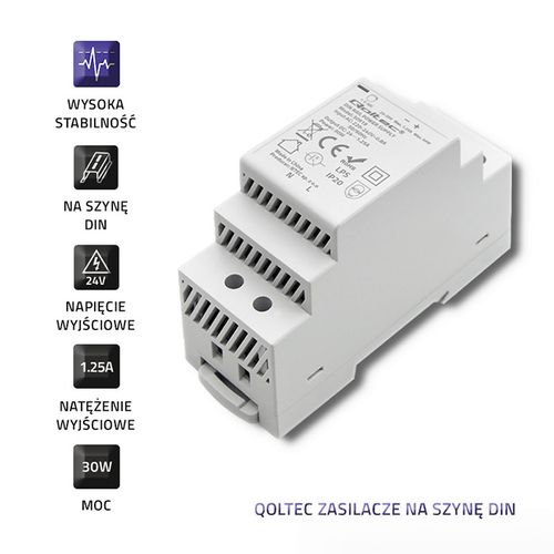 Qoltec Zasilacz na szynę DIN | 54W | 12V | 4.5A | Szary na Arena.pl