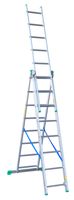 DRABINA ALUMINIOWA 3-ELEMENTOWA 510CM 8+8+8 SZCZEBLI - DR4208