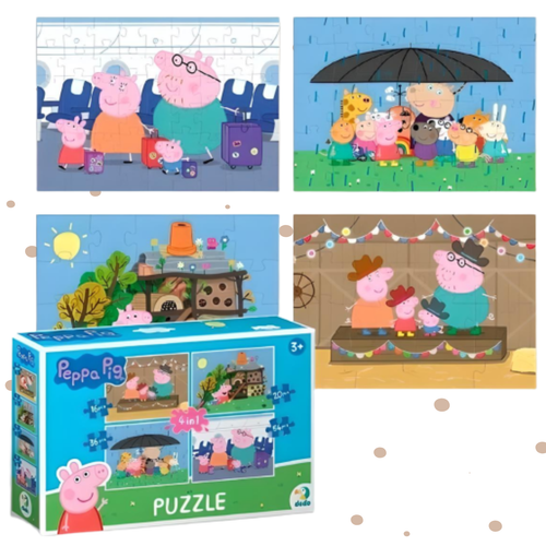 Puzzle 4W1 Świnka Peppa Cztery Układanki W Jednym Opakowaniu Dla Dzieci na Arena.pl