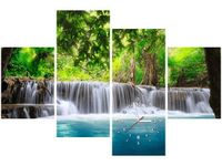 120CM 80CM ZEGAR 4 ELEM WODOSPAD OBRAZ ŚCIENNY