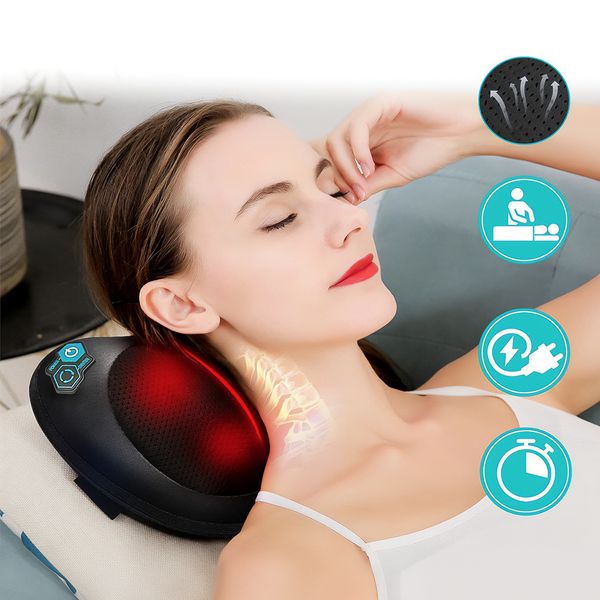 Masażer Poduszka Masująca Shiatsu Do Pleców Karku Nóg Ciała Grzejący zdjęcie 8