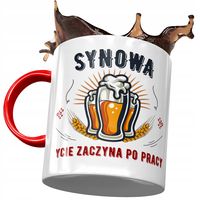 Kubek Czerwony Dla Synowej Żony Syna Na Prezent Z Nadrukiem Ze Zdjęciem